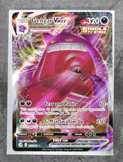 Pokemon TCG Card Gengar VMAX 157/264 SWSH08 Fusion Strike Holo NM Ultra RARE - Image 1