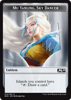 Emblem - Mu Yanling, Sky Dancer NM, English MTG Core Set 2020 - Image 1