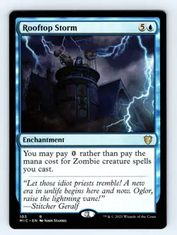 Rooftop Storm R Commander: Innistrad: Midnight Hunt 103 NM - Image 1