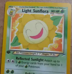 Light Sunflora 72/105 1st Edition Common Non-Holo Neo Destiny Set Pokemon LP - Image 2