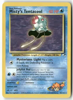 Misty's Tentacool (32) [G1 - 032/132] Rare Gym Heroes EN NM - Image 1