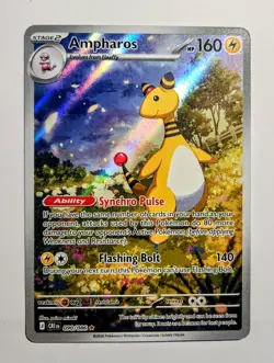Ampharos 090/086 Illustration Rare Chaos Rising Pokemon TCG NM - Image 1