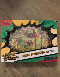 Pokemon TCG: Mega Evolution—Ascended Heroes Mega Meganium EX Box Sealed - Image 1