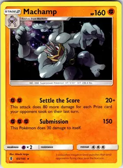 Machamp 65/145 Holo Rare Guardians Rising Pokemon Near Mint - Image 1