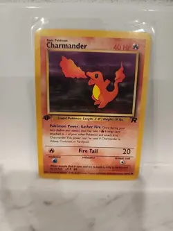 Pokemon Charmander Card Basic 40 HP Fire Tail Attack 1st Edition - Image 1