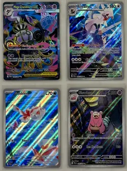 Pokemon TCG PITCH BLACK Full Rare Art LOT X4 CHANDELURE SLOWBRO GOLDEEN SILVALLY - Image 2