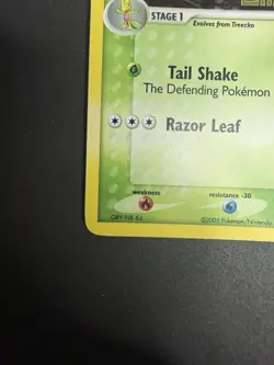 2005 Pokemon EX Emerald Grovyle Uncommon Reverse Holo Stamp 28/106 LP - Image 4
