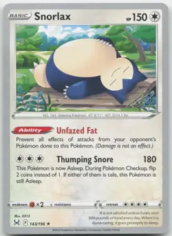 Snorlax (Gabriel Fernandez) 143/196 World Championship Decks Pokemon NM - Image 1