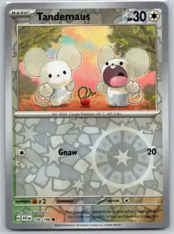 Tandemaus 159/198 Common Scarlet & Violet Pokemon Reverse Holo Near Mint - Image 1