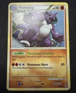 Pokemon TCG Nidoking 6/102 Stage 2 140 HP Holo Rare Holo English Triumphant - Image 1