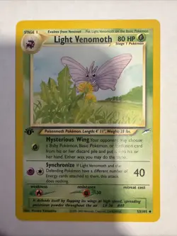 Light Venomoth 53/105 Uncommon Neo Destiny Pokemon 1st Edition LP - Image 1