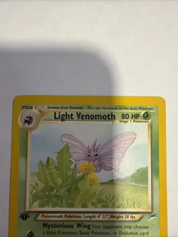 Light Venomoth 53/105 Uncommon Neo Destiny Pokemon 1st Edition LP - Image 2