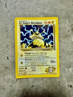 Pokemon Lt. Surge’s Electabuzz 6/132 Holo Rare Gym Heroes Unlimited WOTC 2000 - Image 1