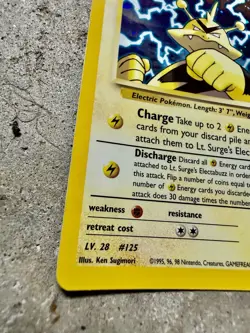Pokemon Lt. Surge’s Electabuzz 6/132 Holo Rare Gym Heroes Unlimited WOTC 2000 - Image 2
