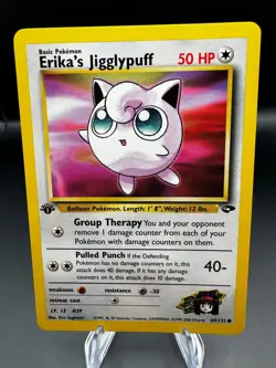 Erika's Jigglypuff 69/132 Common Gym Challenge Pokemon 1st Edition Near Mint - Image 1