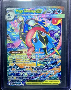 Pokemon TCG Chaos Rising Mega Greninja EX 116/086 Near Mint Pikachu Top Loader - Image 1