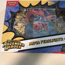 Pokemon TCG Mega Evolution Ascended Heroes Mega Feraligatr ex Box Sealed - Image 2