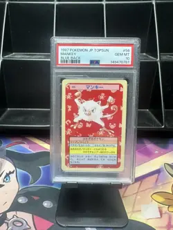 1997 POKEMON JAPANESE TOPSUN BLUE BACK #35 Clefairy PSA 10 and Mankey PSA 10 - Image 5