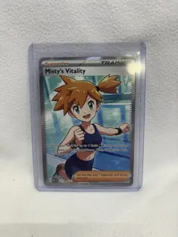 Misty's Vitality 111/084 Ultra Rare Pitch Black Pokemon Holo Near Mint - Image 1