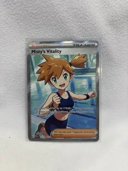 Misty's Vitality 111/084 Ultra Rare Pitch Black Pokemon Holo Near Mint - Image 3