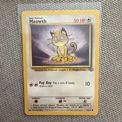VINTAGE POKEMON JUNGLE Meowth 56/64 GOLD BORDER English 1999 - Image 1