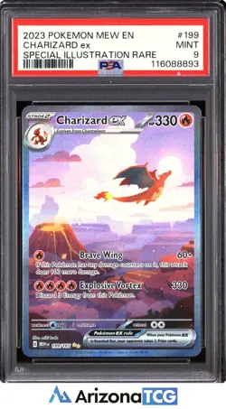 Pokemon 2023 Charizard ex 199/165 SIR Scarlet & Violet 151 PSA 9 - Image 1