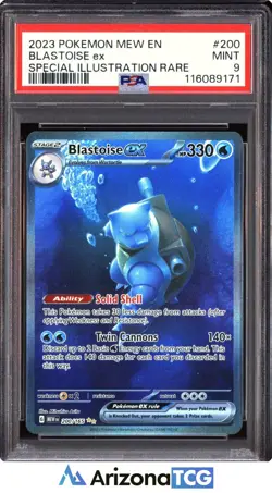 Pokemon 2023 Blastoise ex 200/165 SIR Scarlet & Violet 151 PSA 9 - Image 1