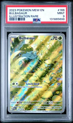 2023 POKEMON MEW EN-151 ILLUSTRATION RARE #166 BULBASAUR PSA 9 - Image 1