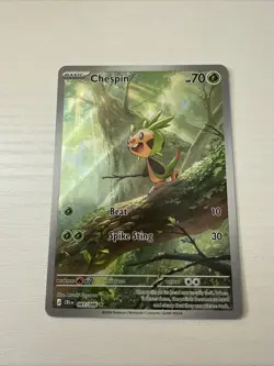 Pokemon Chespin 087/086 ME04: Chaos Rising Illustration Rare Holo NM - Image 1