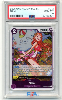 2025 One Piece PRB02 Premium Booster The Best Vol.2 012 Nami PSA 10 Gem Mint - Image 1