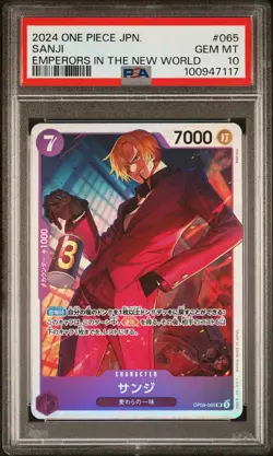 2024 One Piece Japanese Op09-Emperors In The New World Sanji PSA 10 #065 - Image 1