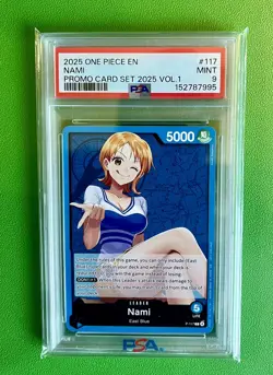 NAMI 2025 ONE PIECE PROMOS #117 NAMI PROMO CARD SET 2025 VOL.1 PSA 9 - Image 1