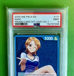 NAMI 2025 ONE PIECE PROMOS #117 NAMI PROMO CARD SET 2025 VOL.1 PSA 9 - Image 2
