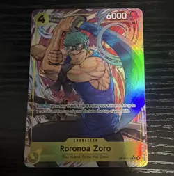 Bandai One Piece Card Game Roronoa Zoro OP15-113 SR Alt Art Foil English 6000 - Image 1