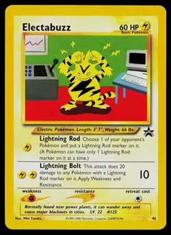 Pokemon Card - Electabuzz Wizards Black Star Promos 46 Promo - Image 1