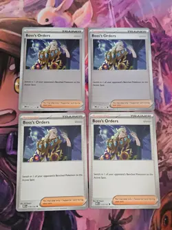 Pokemon TCG — Boss’s Orders 114/132 — Mega Evolution 4 Card Playset (x2 Reverse) - Image 1