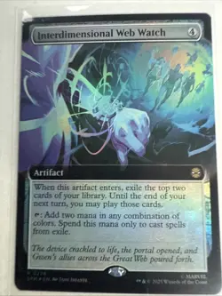 MTG Interdimensional Web Watch 0278 Foil (Extended Art) R Marvel’s Spider-Man NM - Image 1
