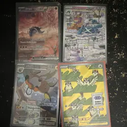 Pokemon TCG Paldea Evolved 4-Card Foil Full Art Lot Great Tusk ex (2023) - Image 1