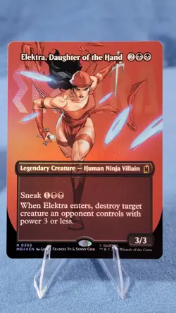 Elektra, Daughter of the Hand (Borderless) (366) MSH Marvel Super Heroes Foil - Image 1