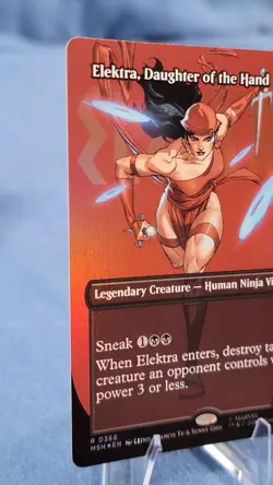Elektra, Daughter of the Hand (Borderless) (366) MSH Marvel Super Heroes Foil - Image 5