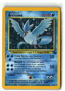 1999 Articuno ⭐ 2/62 Unlimited Holo Rare WOTC Vintage Fossil Pokemon LP - Image 1