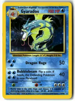 1999 Gyarados ⭐ 6/102 Holo Rare Base Set WOTC Vintage Unlimited Pokemon NM/LP - Image 1