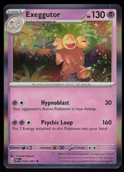 Exeggutor 024/091 Rare Paldean Fates Pokemon Holo Near Mint - Image 1
