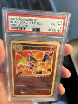 PSA 8 Charizard NM-MT 11/108 XY Evolutions Reverse Holo Rare Pokemon 2016. - Image 3