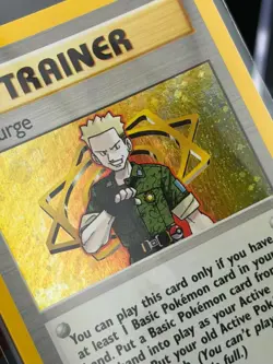 Pokemon Card - Gym Heroes 17/132 - LT. SURGE (holo-foil) - NP MINT! - Image 3