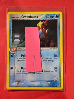 2004 Pokemon EX Team Magma vs. Team Aqua #14 Team Aqua's Crawdaunt, NF/H, cd1 - Image 3