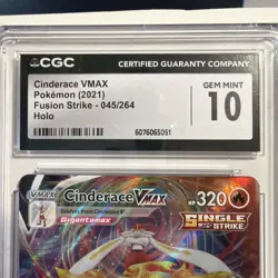 Cinderace VMAX Pokemon (2021) Fusion Strike - 045/264 Holo CGC Gem Mint 10 - Image 3