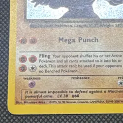 2000 Pokemon Team Rocket Dark Machamp 10/82 Holo Rare - Image 3