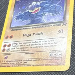 2000 Pokemon Team Rocket Dark Machamp 10/82 Holo Rare - Image 4