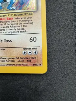 machamp 8/102 1st edition Base Set holo LP Pokemon - Image 2